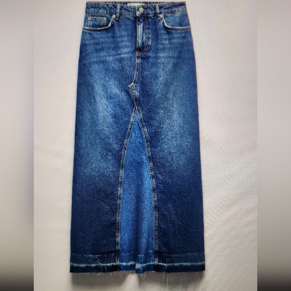 ZW Long Denim Skirt